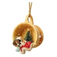 thumbnail image 2 of Adorno colgante de perro navideño, estatua de perro para árbol de Navidad, decoración navideña, linda Navidad Estilo A, 2 of 9