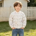 thumbnail image 3 of ShomPort Little Girls Boys Warm Jackets Fall Winter Thicken Padded Print Cute Snap Closure Down Coats 1-7 Years, 3 of 7