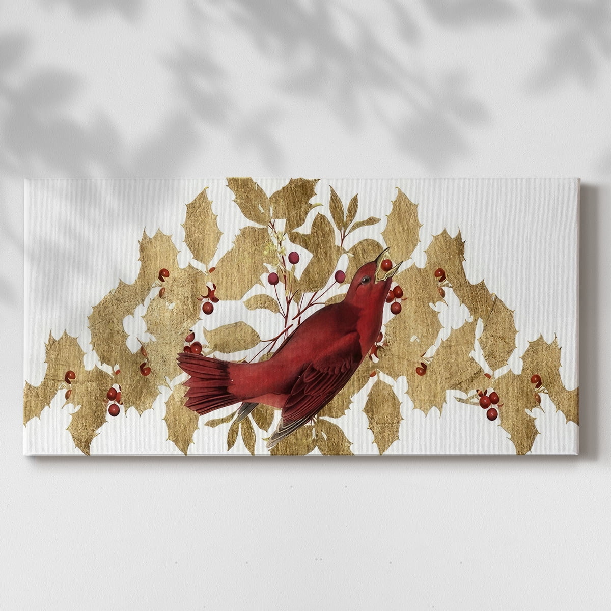 Red Bird Christmas Collection D- Gallery Wrapped Canvas