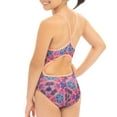 thumbnail image 2 of Dolfin Uglies Girls Print Keyhole Back 1-Piece in Powder Puff, 2 of 2