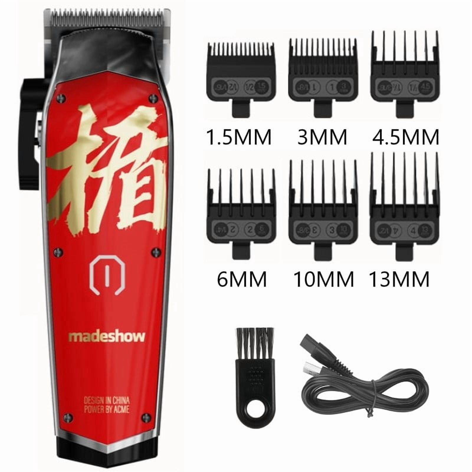 Madeshow M10+ Professional Hair Clipper for Barbers Men's Grooming 0.5mm Close Cut 2200mAh Lithium Battery 7000 RPM High-Torque Motor Precision Cutting