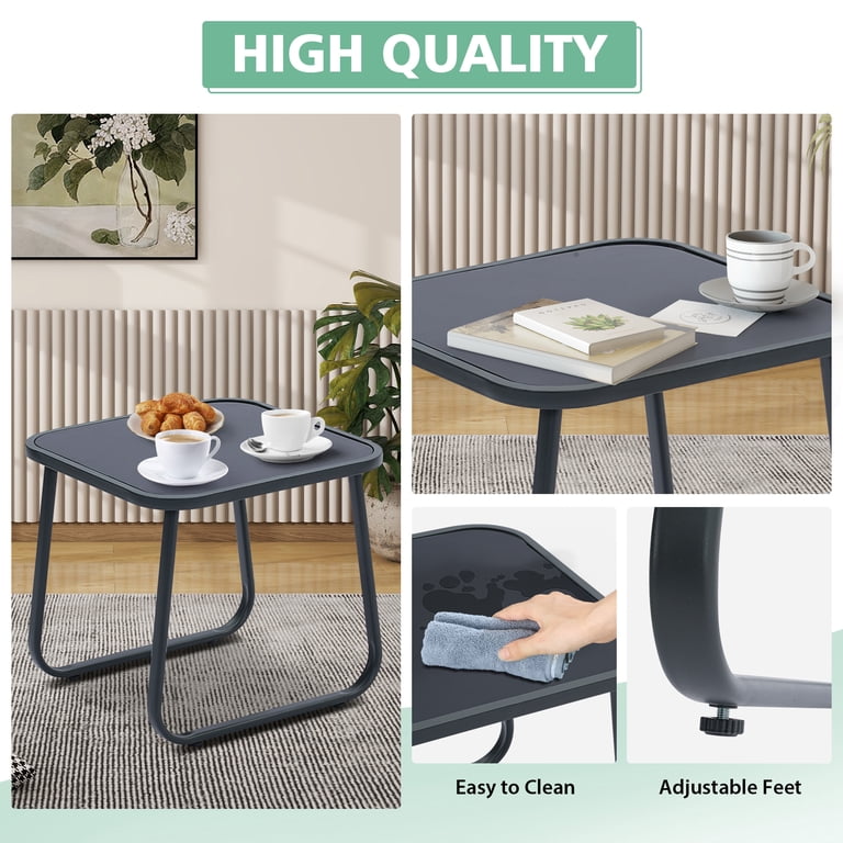 Ainfox 3-Piece Metal Patio Set, Rocking Chairs with Table photo 5