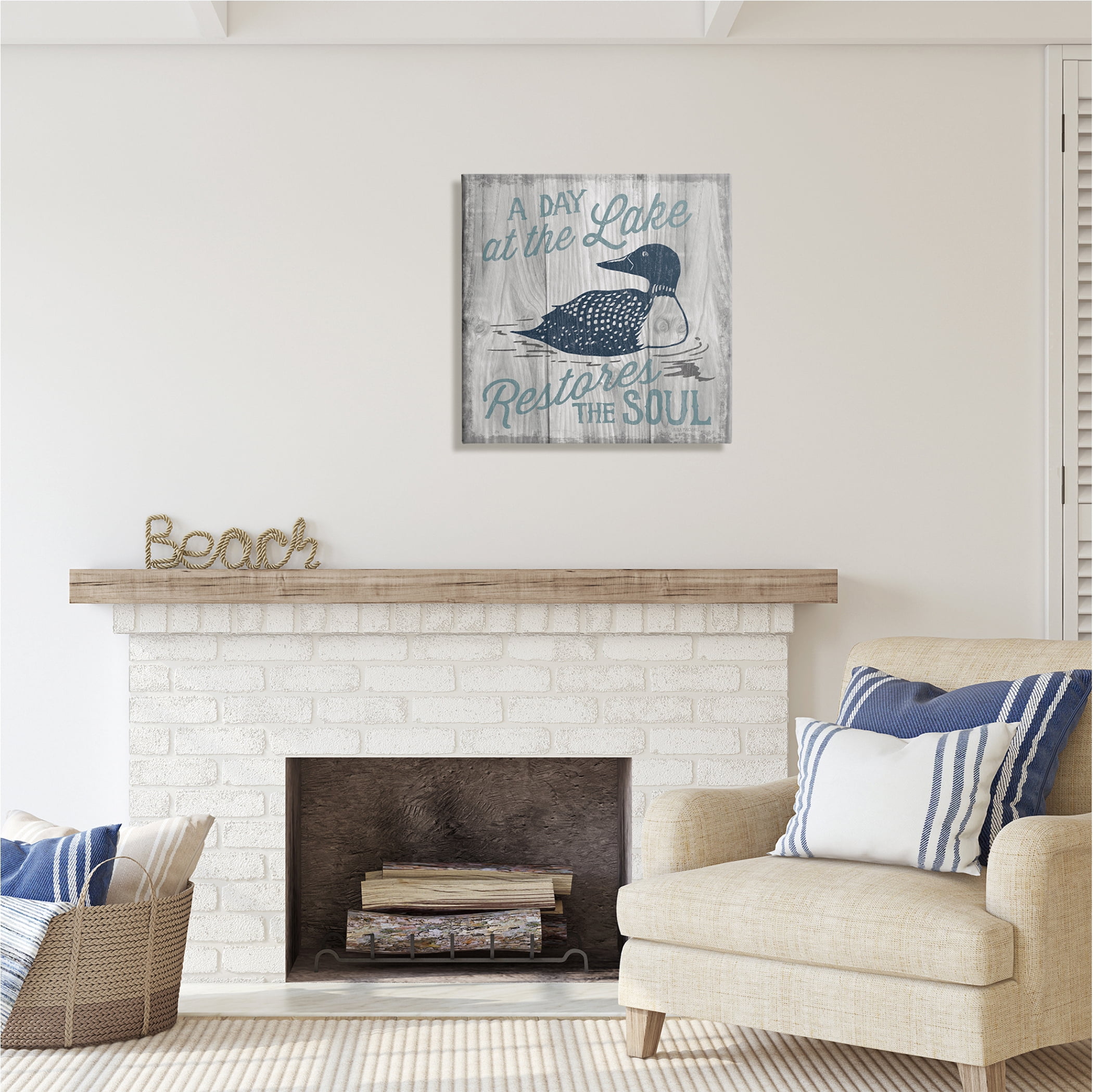 Stupell Industries Restores the Soul Phrase Animals & Insects Painting Gallery Wrapped Canvas Print Wall Art, 24 x 24