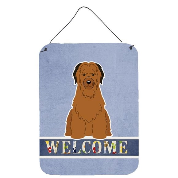 Carolines Treasures BB5663DS1216 Briard Brown Welcome Wall or Door Hanging Prints