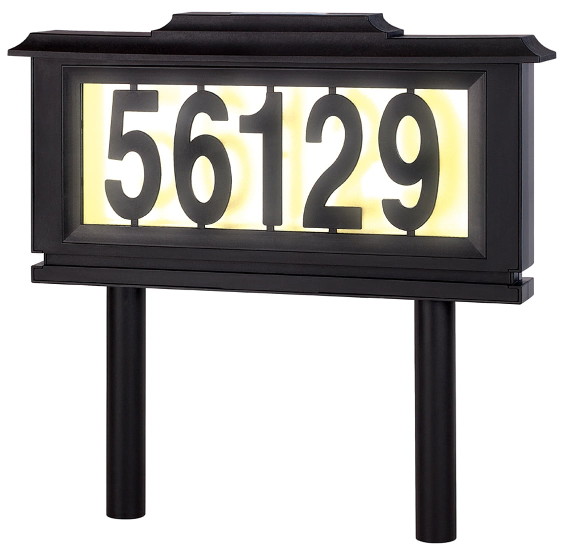 Address Plaque Outdoor Led Light, Solar Lighted House Numbers Vertical