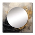 thumbnail image 2 of Designart "Arabic Woman In Black And Gold" Abstract Painting Square Mirror For Wall Decor - Large Beige Square Mirror Printed Wall Decor - Modern Square Living Room Mirror, 2 of 5