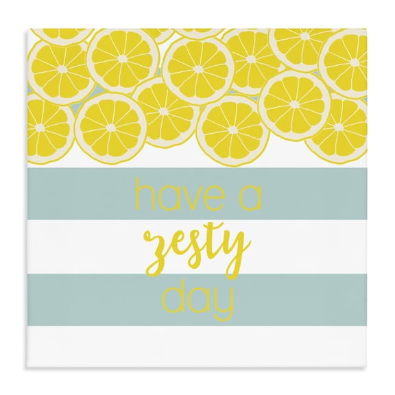 Stupell Industries Zesty Citrus with Stripes Canvas Wall Art, design by Anna Quach