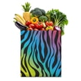 thumbnail image 1 of Colorful Zebra Canvas Tote Bag Rainbow Zebra Pattern Abstract Black and White Stripes Multicolor Modern Fashion Cute Cartoon Zebra Aesthetic Gradient Print Reusable Eco-Friendly Shopping Bag, 1 of 6