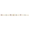 thumbnail image 4 of 18K Yellow Gold Plated Silver Persian Blue Moissanite and Red Rhodolite Garnet and Round White Lab Grown Diamond Tennis Bracelet for Women (2.89 Cttw, Gemstone Birthstone, Oval 6X4MM, 7.25 inches), 4 of 4