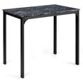 thumbnail image 5 of Topbuy 3PCS Counter Height Table Set 2 Chairs Dining Room Faux Marble Black, 5 of 6