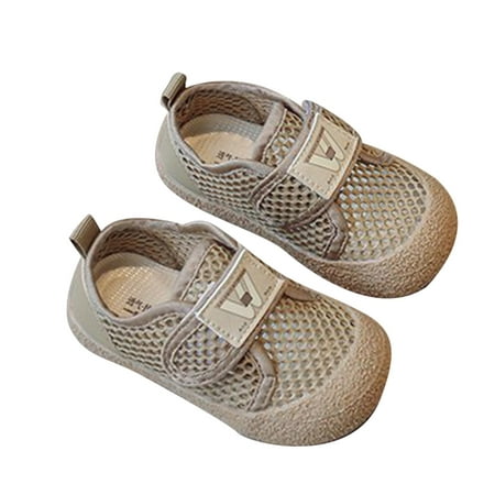 

Toddlers Boys And Girls Toddler Shoes Summer Breathable Mesh Sneakers Soft Bottom Home Daily Wear Outside Khaki 7 Years-8 Years