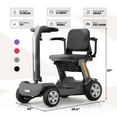 thumbnail image 5 of Upgrade Heavy Duty Mobility Scooter for Seniors-Electric Powered Wheelchair,Trunk-Friendly! Best Gift for Mom & Dad,Supports 300 lbs(Silver), 5 of 15