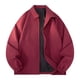 thumbnail image 1 of Ceisia Men's Casual Flip Collar Zipper Jacket with Pockets Oversized Contrast Hood Gift Outerwear, 1 of 5