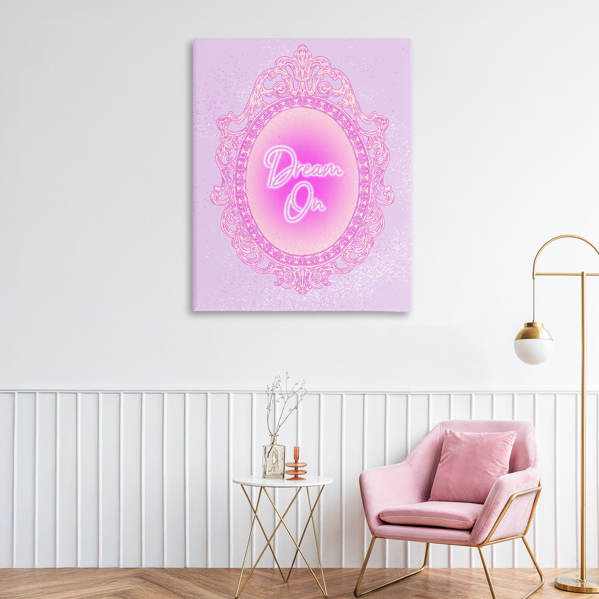 Stupell Industries Dream On Ornate Mirror Canvas Wall Art, design by Ziwei Li