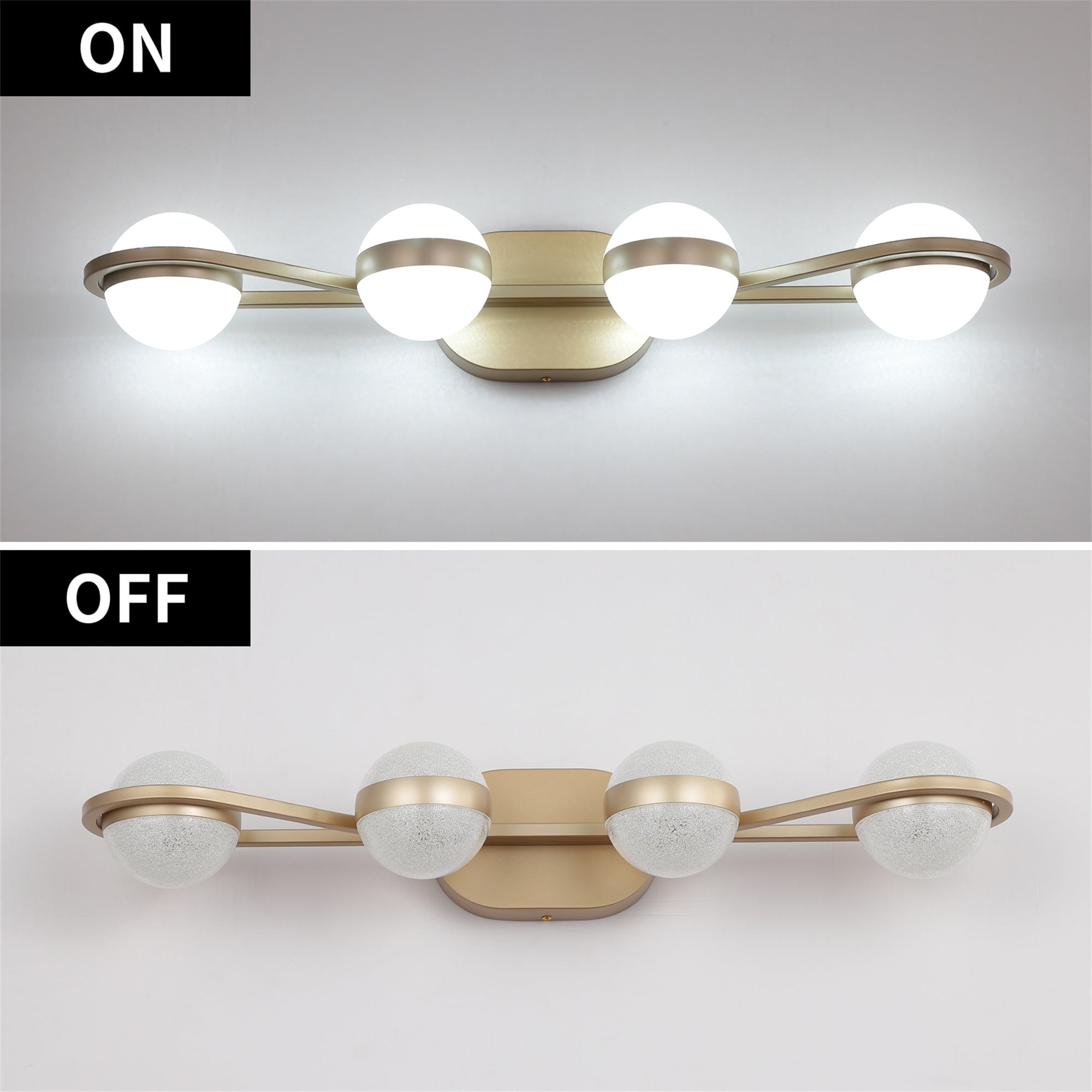 Spaco 4-Light Vanity Light Shelf Wall Sconce Lighting, Edison Rustic Wall Light Fixture for Bathroom Spaco 4-Light Vanity Light Shelf Wall Sconce Lighting, Edison Rustic Wall Light Fixture for Bathroom