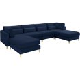 thumbnail image 1 of Meridian Furniture Julia Navy Velvet Modular Sectional, 1 of 5