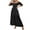 Black-womens dresses, variant on Wycnly Womens Dresses Short Sleeve One Line Neck Solid Casual Maxi Summer Dress Sexy Off Shoulder Lace Layer Evening Party Formal Dresses Black L