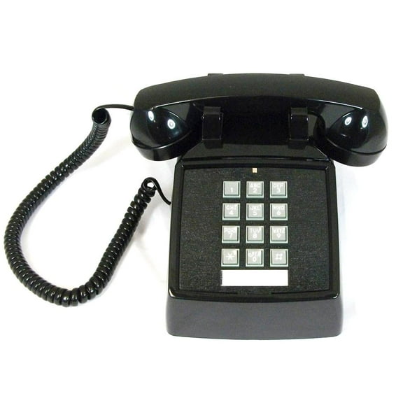 2500 VBA 20M (Black) Basic Desk Phone Cortelco Analog Phone