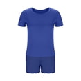thumbnail image 5 of CHUMUD Pajama Set for Women Petite 2 Piece Soft Comfy Lounge Outfits Short Sleeve Pj Sleepwear Shorts Sets Loungewear Summer Casual, 5 of 6