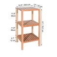thumbnail image 2 of 3 Tier Bathroom Tower Shelf Free Standing Bamboo, 2 of 2