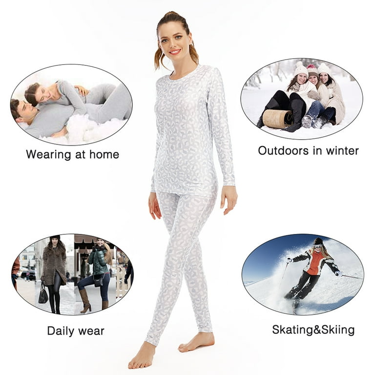 MEETWEE Women Tracksuit Thermal Underwear Ski Base Layers Thermal Clothing  Set Quick Dry 