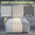 thumbnail image 6 of Evita Gray Outdoor Ottoman Chair, Patio Footrest with Water-Resistant Olefin Fabric, High-Density Foam Filled Outdoor Pouf for Patio, Balcony & Poolside, 6 of 7