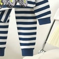 thumbnail image 5 of Caqnni Kids Toddler Boy Girls Clothes Long Sleeve Romper Lapel Elastic Waistband Casual Pants Set 2PCS Outfit 2PCS Long Sleeve Sweatshirts Jogger Pants Set 12-24 Months FOR 3-6 Months, 5 of 5