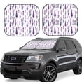 thumbnail image 2 of Daiia Lavender Flowers 2PCS Car Windshield Sun Shade, Foldable Sun Shield for Car Front Window, Auto Sun Blocker Visor Protector Universal for Truck SUV Pickup-Large, 2 of 7
