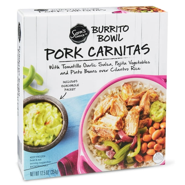 Sam S Choice Frozen Burrito Bowl Pork Carnitas 12 5 Oz Walmart Com Walmart Com