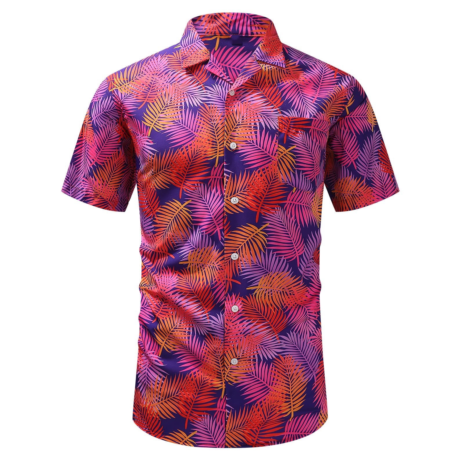 Men's Clothing 'Pink Palace' Aloha (Hawaiian) Shirt - L