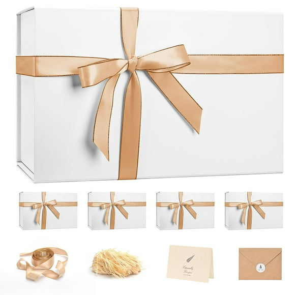 Caja de regalo LIFELUM grande de 35,56 x 21,59 x 11,43 cm con tapa navideña