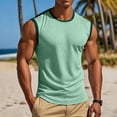 thumbnail image 2 of Men's Sleeveless Mesh Muscle Tank Tops Quick Dry Fitness Training Vest Color Block Two-Tone Crewneck Workout Shirt for Bodybuilding Running Athletic Summer Beach, 2 of 9