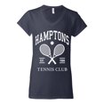 thumbnail image 2 of Wild Bobby Hamptons Tennis Club Est 1986 Sports Women’s Standard V-Neck Tee, Navy, Small, 2 of 6