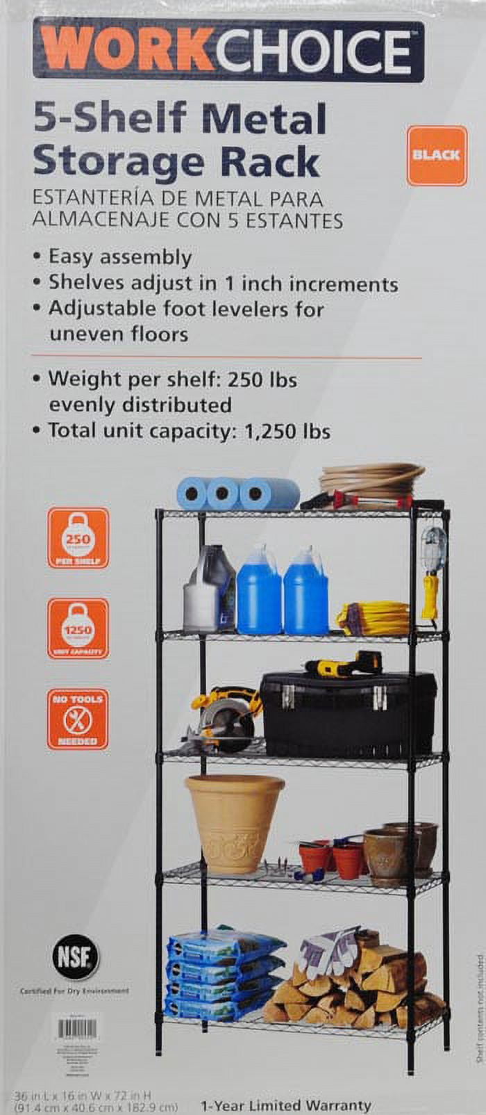 Workchoice 5 Tier Rack Black