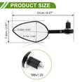 thumbnail image 4 of Unique Bargains Universal Motorcycle Rear View Mirrors Adjustable Bar End Side Mirrors Mount Aluminum Plastic 1 Set Black White M8 Prismatic Shape, 4 of 6