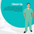 thumbnail image 3 of ACTIVE UNIFORMS Men Scrub Set Medical Scrub Top and Pants (Surgical Green, XX-Small), 3 of 6