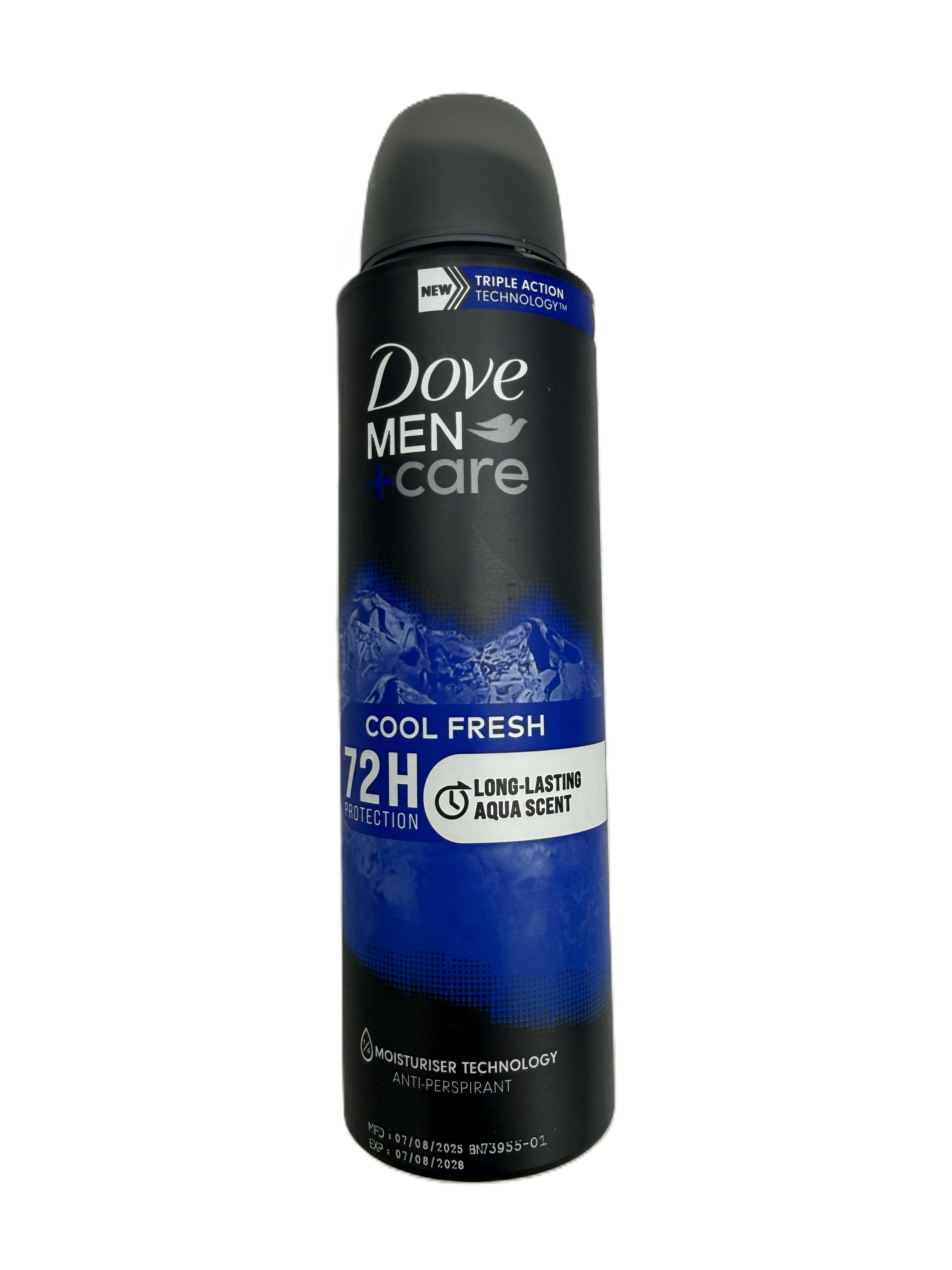 Pack of 7 Dove Men 72hr. Protection 150ml Each