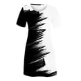 thumbnail image 4 of Xihbxyly Dresses for Women 2024 Women'S Summer Dress Sleeveless Ruffle Sleeve Round Neck Mini Dress Solid Loose Short Flowy Dress Wedding Guest Dresses for Women White XXXL Limited Time Deal, 4 of 4