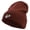 Maroon, variant on Japanese Food Embroidered 12 Inch Long Knitted Beanie - Birch OSFM