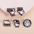 thumbnail image 2 of Juego de broches con forma de broche, divertido esmalte con dibujos animados de ganso, 2 of 3
