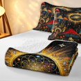 thumbnail image 4 of Homewish Watercolor Botanical Mushroom Twin Quilt Set,Vintage Fungus Plant Twin Coverlet Set,Black Reversible,2 Pieces, 4 of 7