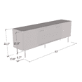 thumbnail image 6 of Camelia WH-EF Fireplace TV Stand for TVs up to 70", Mid-Century Modern Matte 63" Entertainment Center, Electric Fireplace TV Media Console with Storage Cabinets, 6 of 6