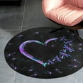thumbnail image 4 of No Story Should End Too Soon Heart Dragonfly Round Carpet Circle Rug Outdoor Patio Area Rug Washable Large Area Rugs Hallway Room Decor Fitness Mats, 4 of 8