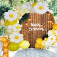 thumbnail image 1 of 119 Uds. Conjunto de globos decorativos para fiesta con corona de margaritas, decoraciones de globos de confeti y pancarta de fondo para decoración de fiesta, 1 of 5