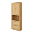thumbnail image 4 of Euroco Modern 2 Door Armoires, Wood Wardrobe with Drawers, Cabinet and Shelves, White, 4 of 7