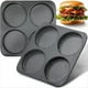 thumbnail image 1 of Molde Grande para Pan de Hamburguesa de 5", Antiadherente, de Acero Al Carbono de Gran Calibre, Juego de 2 para Hamburguesas Caseras., 1 of 5