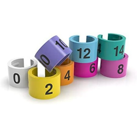 

colored hanger sizer garment markers - size 0-18 (choose your size(s)) color coded size clips - 50 pieces/size (set 0-14 multi)