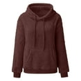 thumbnail image 5 of Kiplyki Fall Hoodies for Women Zipper V-Neck Pullover Tops Long Sleeve Hooded Blouse Sweatshirt, 5 of 6