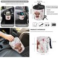 thumbnail image 4 of Yuyamidu Highland Cow Front Car Seat Covers Full Set with Steering Wheel Cover Pink Flower Seat Belt Covers Armrest Pad Trash Bag Air Vent Bag Rear View Mirror Cover Coasters Wrist Key Chain,12 PCS, 4 of 7