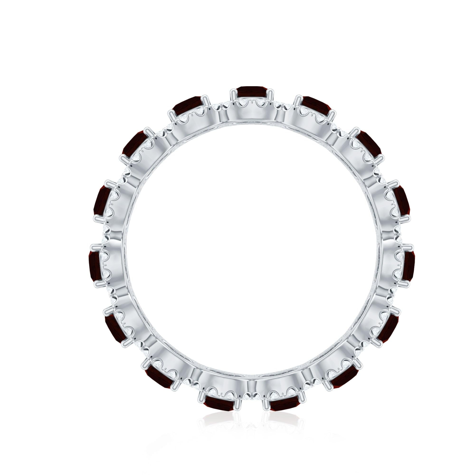 Natural Garnet 3.60 Ctw Round Gemstone 925 Sterling Silver Halo Ring for Women | Wedding, Engagement Bridal Rings | Mothers Day Gift